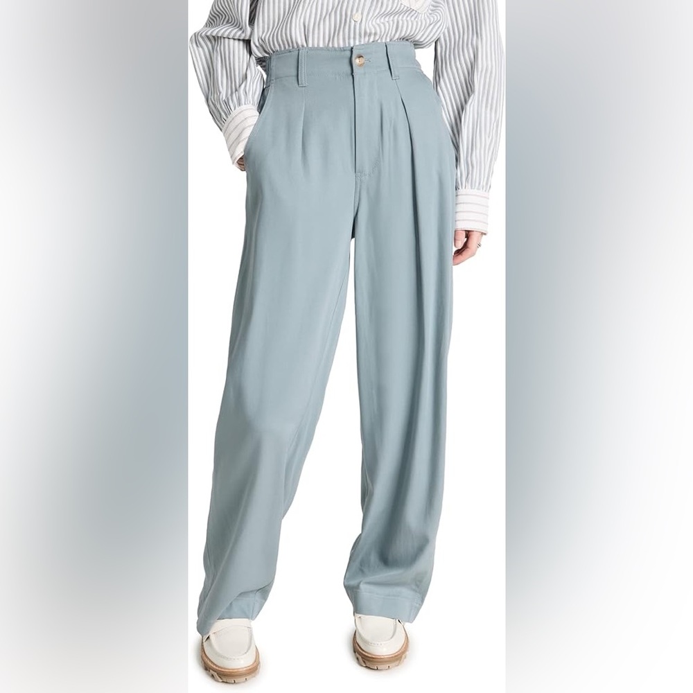 Madewell The Neale Straight Leg Trouser Pant in Draperweave Size 12 Overcast